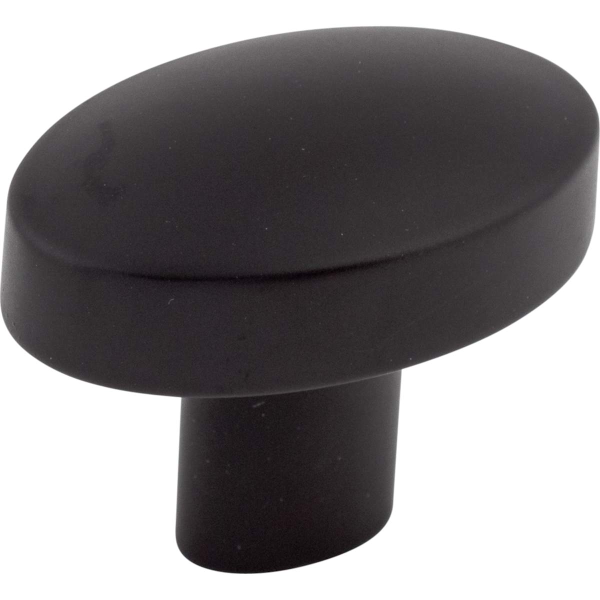 Top Knobs - TK910BLK - Hillmont 1-3/8 Inch Oval Cabinet Knob from the Lynwood Collection in Flat Black