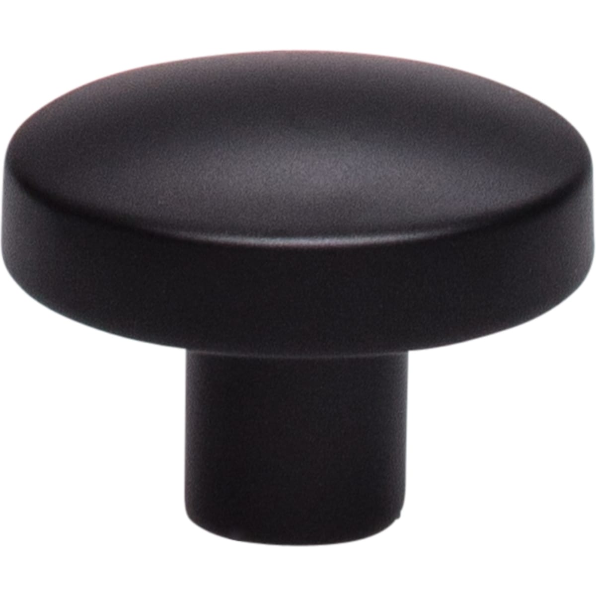 Top Knobs - TK910BLK - Hillmont 1-3/8 Inch Oval Cabinet Knob from the Lynwood Collection in Flat Black