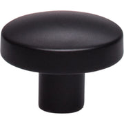 Top Knobs - TK910BLK - Hillmont 1-3/8 Inch Oval Cabinet Knob from the Lynwood Collection in Flat Black