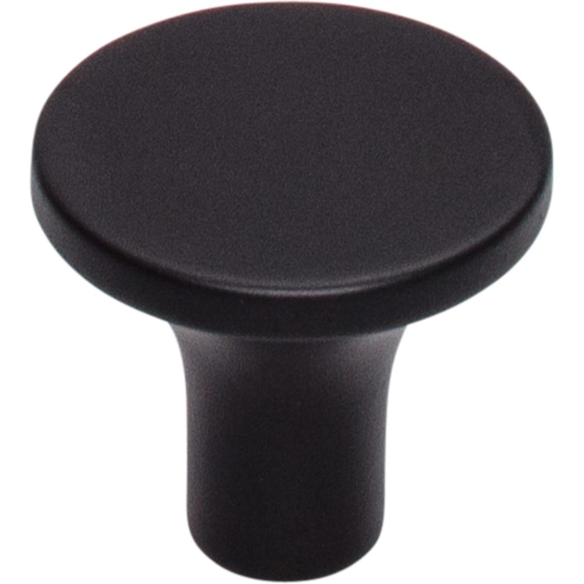 Top Knobs - TK912BLK - Marion 1-1/8 Inch Mushroom Cabinet Knob from the Lynwood Collection in Flat Black