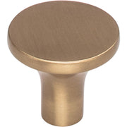 Top Knobs - TK913HB - Marion 1-1/4 Inch Mushroom Cabinet Knob from the Lynwood Collection in Honey Bronze
