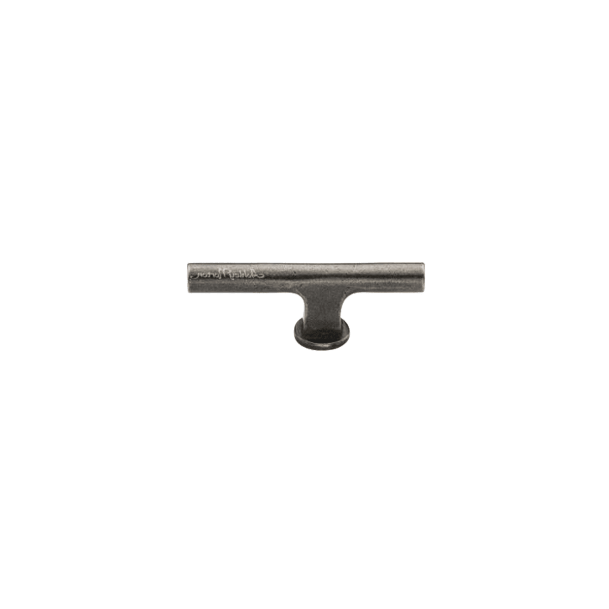 Ashley Norton - WM.334 - Rustic Industrial 3 1/2" Solid Bronze Gallery Offset "T" Bar Cabinet Pull Cabinet Knob in White Medium